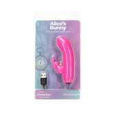 Alices Bunny Rechargeable Bullet with Rabbit Sleeve Pink Pink VIBRATORS-RABBIT